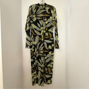NWT By Anthropologie Chic Botanical Mock-Neck Midi 🌿